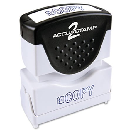 Consolidated Stamp Mfg Accustamp2 Shutter Stamp with Anti Bacteria- Blue- COPY- 1.63 x .5 35581
